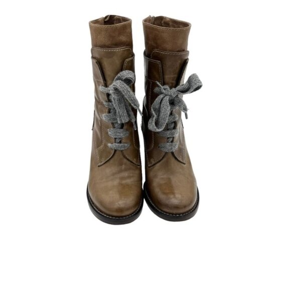 Brunello Cucinelli Leather Lace-Up Boot Size EU 37 - Picture 3 of 12